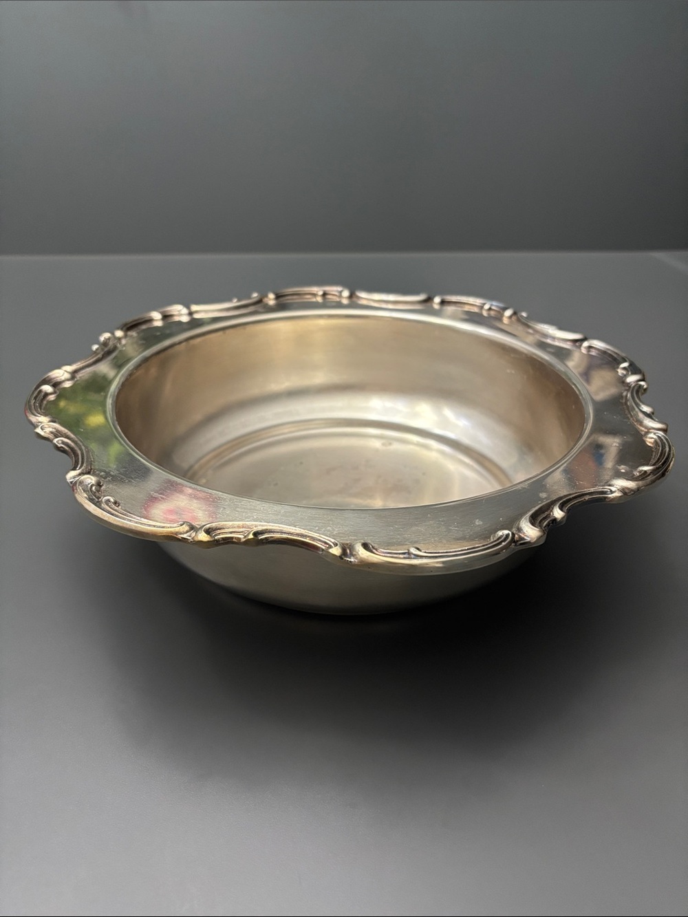 GORHAM NEWPORT SILVER-PLATE YB514 Serving Dish Bowl Mid-Century Victorian Style